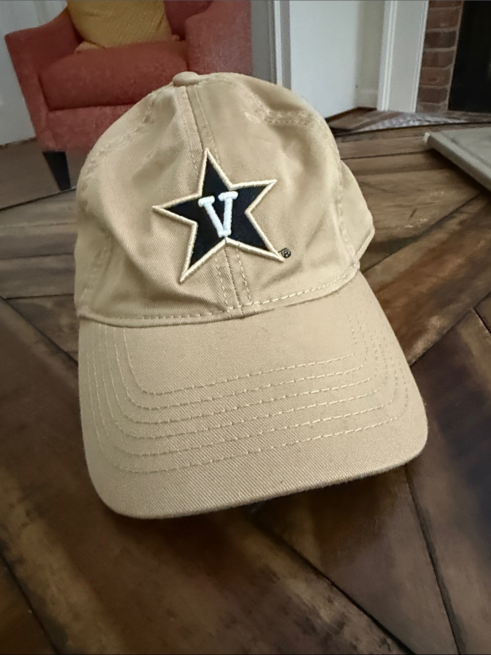 Legacy Khaki Baseball Cap with Black Star V Patch
